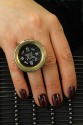 Vintage Black Face Compass Ring