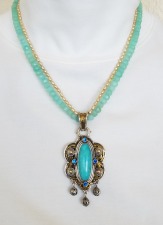 Mars & Valentine Amazonite Pendant Necklace