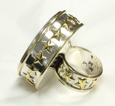 Vintage Black Face Compass Ring